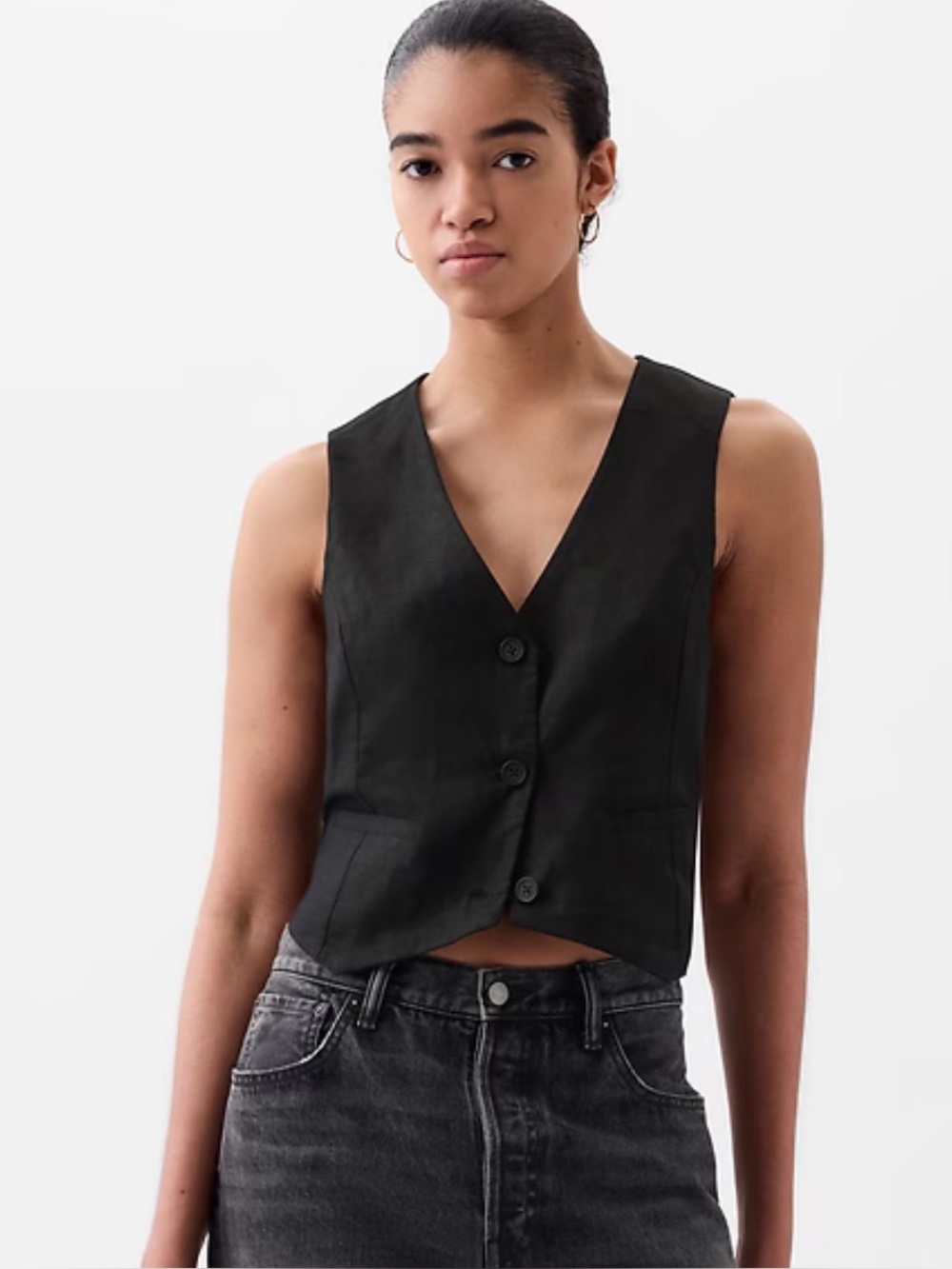GAP Black Classic Dress Vest